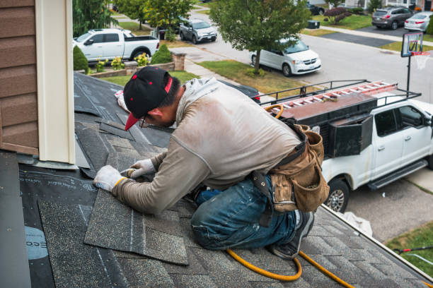 Professional Emergency Roof Repair technician working in Deposit, NY